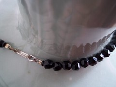 vintage necklace rare mourning jewelry ladies faux jet black victorian style
