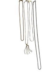 4 Napier Chain Necklaces, 3 Gold Tone, 1 Silver Tone Varies Lengths