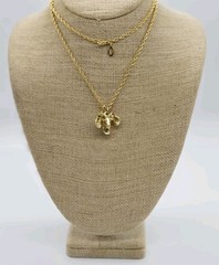 Ram Head Gold Toned Pendant Horoscope Aries on Joan Rivers Rope Necklace 28 in