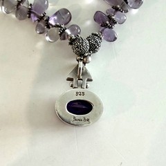 Bianca Zoie Sterling Silver 925 Amethyst and Pearl Necklace Vintage