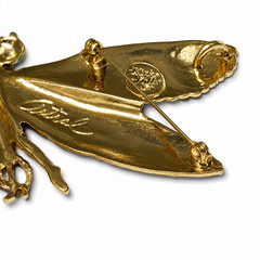 Signed Kirks Folly Fairy Brooch Purple Pink Astral Enamel Winged Fairy Star Wand