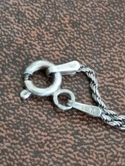 Vintage 925 Sterling Silver Emerald Green Marcasite Pendant Italy Rope Necklace