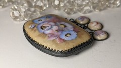 Vintage Rostov Finift, Rare Brooch With Beautiful Painting
