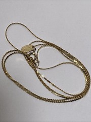 Vintage Medici Gold Tone 30” Serpentine Gold Tone Chain Necklace.