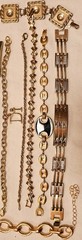 Vintage Gold Tone Bracelet Lot OF 10 Estate Costume Jewelery Links LooP DI B85