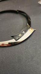 Vintage Silver And Black Enamel Hinged Choker Box Closure 1″ Earrings