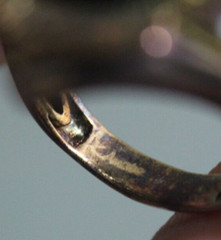 Vintage K AMATO NH 925 Smoky Quartz Ring 8