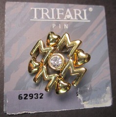 Vintage MOM Pin Gold tone Jewelry with Stone Estate Find Mother’s Day Tribute 12