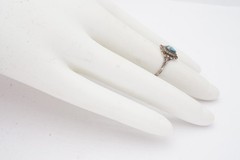 Vintage Sterling Silver 925 Turquoise Ring Size 4.25