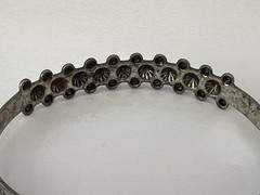 Vintage Nickel Silver – NAVAJO Signed SANFORD Stamped Cuff Adjustable Bracelet