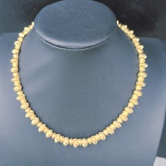 Rare Monet Gold Plated Choker Statement Necklace 16″ 1940s-1950’s Retro Spike