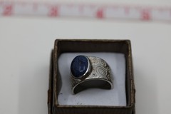 Lapis Blue Gemstone Ring Sterling Silver