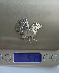 VINTAGE OWL BIRD STERLING SILVER 925 BROOCH PIN