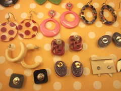 VTG 2 Mod Retro Earring Lot-16 Pr Pierced-Halloween-Theatrical-Dress-Up-Fun!