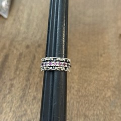 Rare PZ 925 Sterling Silver Israel Ring Size 7.75 Signed Vintage Spinner Ring