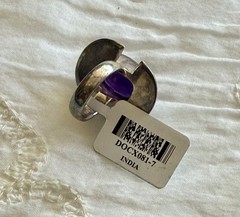 NWT PTI JTV 925 Sterling Silver PURPLE African Amethyst Statement Ring India 11g