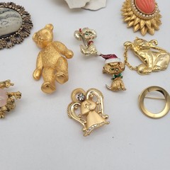 Frog Bear Dog Misc Lapel Pin Brooch Mix Lot – Fashion Jewelry Some Vtg Angel Cat