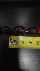 VINTAGE Tested Ruby Red CHERRY 30g AMBER BAKELITE FACETED BEADED 16″ NECKLACE