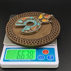 Horseshoe Design Old Ethnic Unique Tibetan Multi Colour Outstanding Nice Pendant