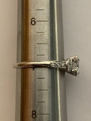 Estate Diamond Ring,Platinum, 10% Iridium Diamond Ring! Antique,Transitional Cut