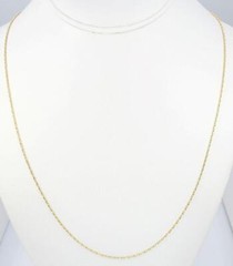 Pretty Vintage 24” Solid 18K Yellow Gold 1mm Square Belcher Chain Necklace 4.7g