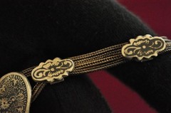Vintage European Sterling Silver Niello Heart Bracelet – Multi‑Chain, 7″, 20g
