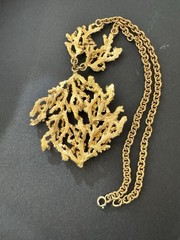 Vintage Napier Sea Fern Coral Necklace Bertolli Book Piece 1/20 12K GF