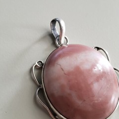 VINTAGE COLLECTIBLE STERLING SILVER 925 PENDANT, 1.75″ GENUINE STONE