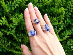 17.11Ct Ceylon Sapphire and 0.50Ct Diamond Platinum Cocktail Ring Circa 1950
