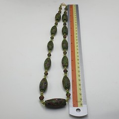 Vintage Venetian Style Amazing Gabri Eyes Glass Beaded Necklace