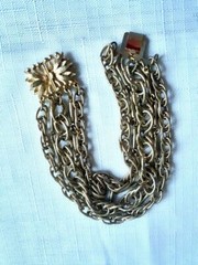 Vintage Gold Tone Bracelet 7 Inches 5 Strands – As Pictured -VM101