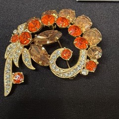 Vintage Signed Eisenberg ICE Brooch Pin & Clip Earrings – Original Box -stunning