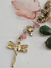Vintage Estate Butterfly Birds Brooch Lot Rhinestones And Enamel Mixed Materials