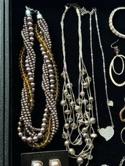 VTG Modern Mix Jewelry Lot Natural Stones Gold Tone Rhinestones All Wearable