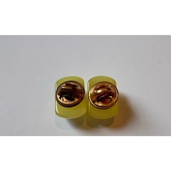 Vtg Ballou Yellow-Green Stud Earrings Pierced 0.5″