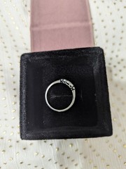 Art Deco Princess Lab Created Diamond 14K White Gold FN Three-Stone Ring Size 9