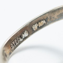 Vintage AVON 1976 Sterling Silver Skeleton Key Wrap Bypass Ring Size 7.5-8.5