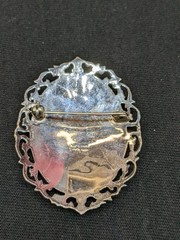 Vtg Siam Sterling Silver Brooch Pin Thai Dancer Ornate Thailand Jewelry