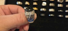 Vintage Mod Ring Lot Of 41.mens.14 Signed Avon ETA stainless Steel RSC