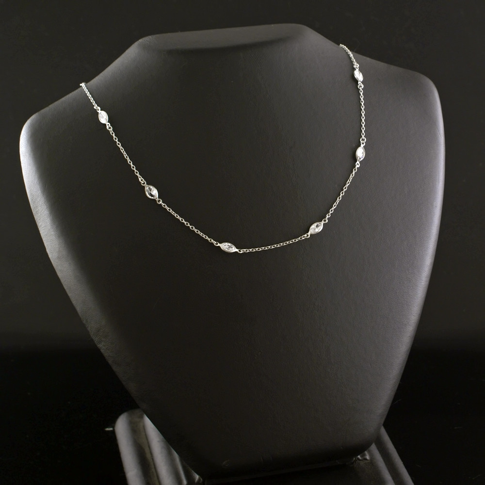 Danish Silver Necklace w/ Zircons – Lund Copenhagen