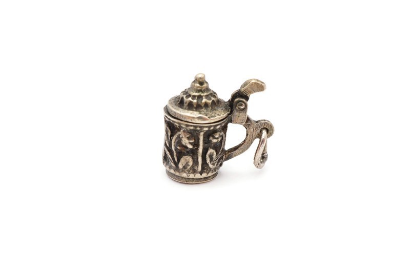 Vintage 835 Silver Beer Stein Charm Articulating