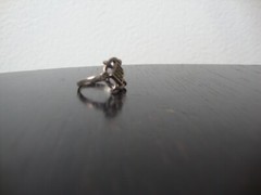 VINTAGE 1970-80s MARCASITE RING STERLING SILVER STAMPED 925 SZ 5.25