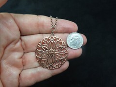 Vintage Rose Tone Liz Claiborne Classic Statement Necklace