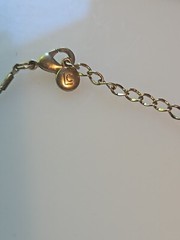 LC Liz Claiborne Or Lauren Conrad Goldtone Acrylic Bead Polished Stone Necklace