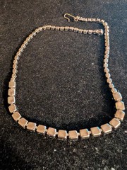 Vintage 1950’s-1960’s Light Ice Blue Rhinestone Necklace