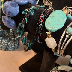 Jewelry Lot Faux Turquoise Blue Southwestern Style Necklaces Bracelets Earrings