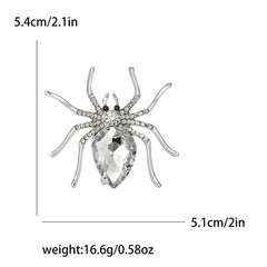 Rhinestone Spider Brooch Alloy Trendy Versatile Unisex Clothing Lapel Accessory