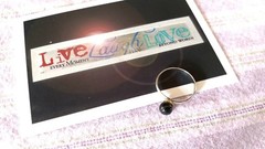 Vintage RING Gold tone metal black onyx gemstone 5mm round solitaire sz 5.5