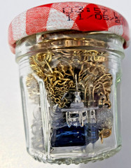 Small jewelry jar Vintage to now, all wearable no junk 8 items in jar #2