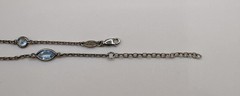Gold Tone 925 Sterling Silver Colourful Multi Stone Necklace